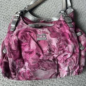 Coach- pink Flower Handbag